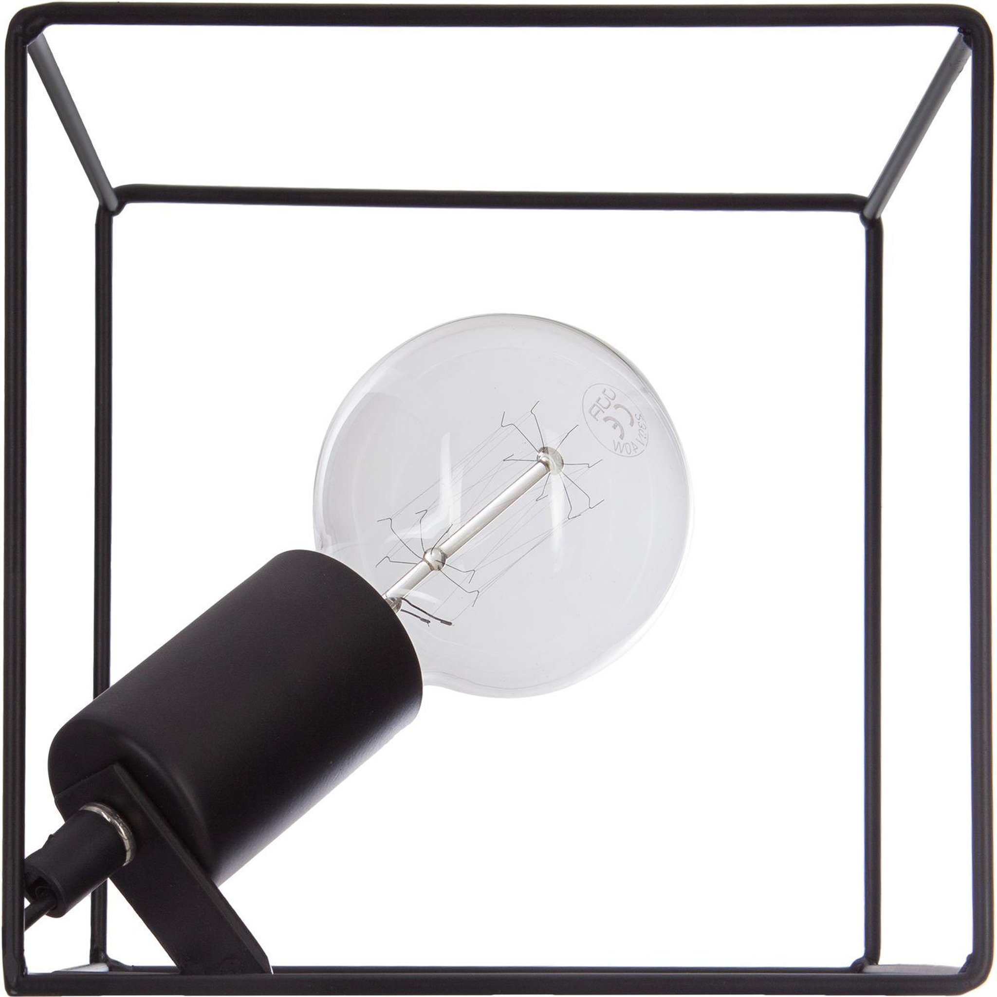 Voir la diapositive 2 : ATMOSPHERA Lampe à poser en fer Contemporain - H. 20 cm - Noir