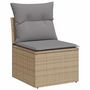 Voir la diapositive 5 : VIDAXL Salon de jardin avec coussins 8 pcs beige resine tressee acacia
