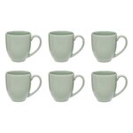 SECRET DE GOURMET Lot de 6 Mugs en Céramique  Maé  48cl Vert Olive