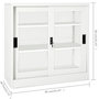 Voir la diapositive 6 : VIDAXL Armoire a portes coulissantes Blanc 90x40x90 cm Acier