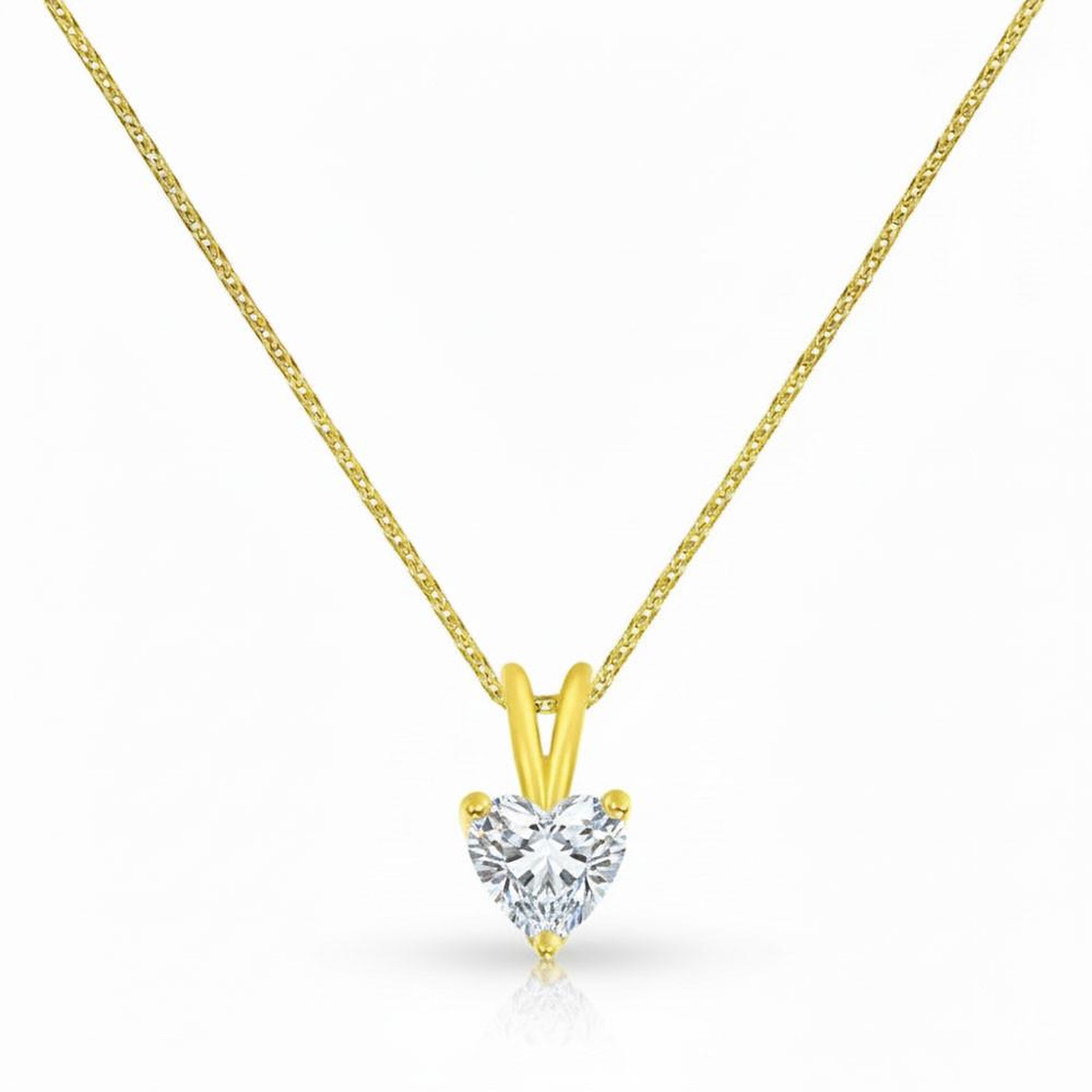 L'ATELIER D'AZUR Collier - Pendentif Or Jaune Zirconium Coeur - Femme