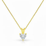 L'ATELIER D'AZUR Collier - Pendentif Or Jaune Zirconium Coeur - Femme