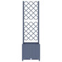 Voir la diapositive 4 : VIDAXL Jardiniere avec treillis bleu gris 40x40x136 cm PP