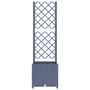 Voir la diapositive 4 : VIDAXL Jardiniere avec treillis bleu gris 40x40x136 cm PP
