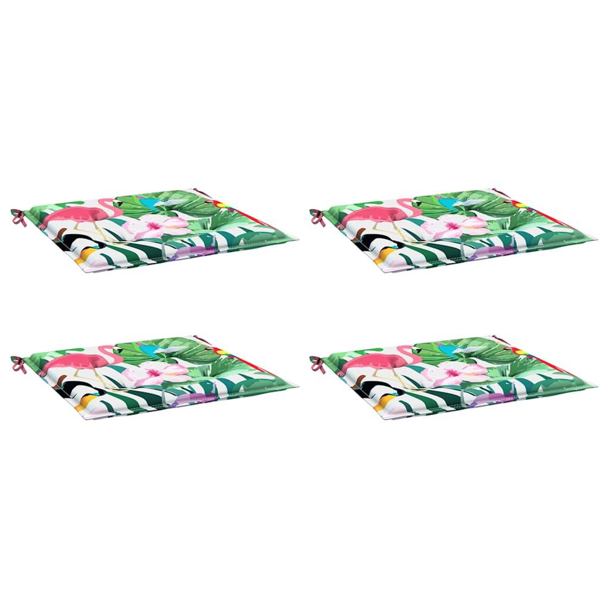 Voir la diapositive 3 : VIDAXL Coussins de chaise de jardin lot de 4 multicolore 40x40x3 cm