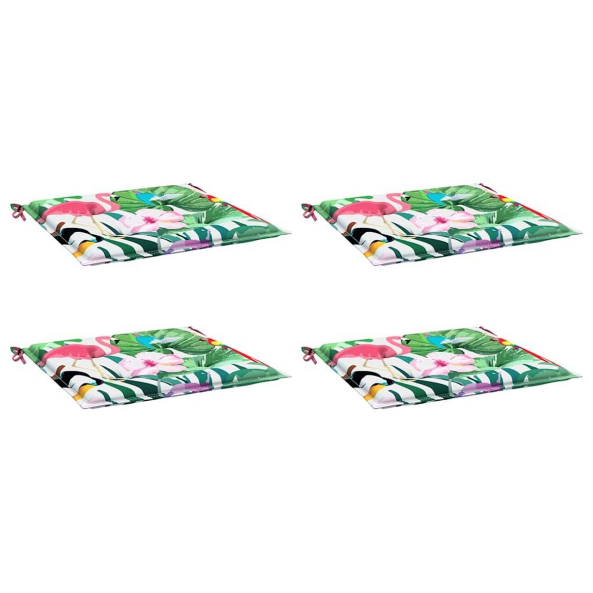 VIDAXL Coussins de chaise de jardin lot de 4 multicolore 40x40x3 cm