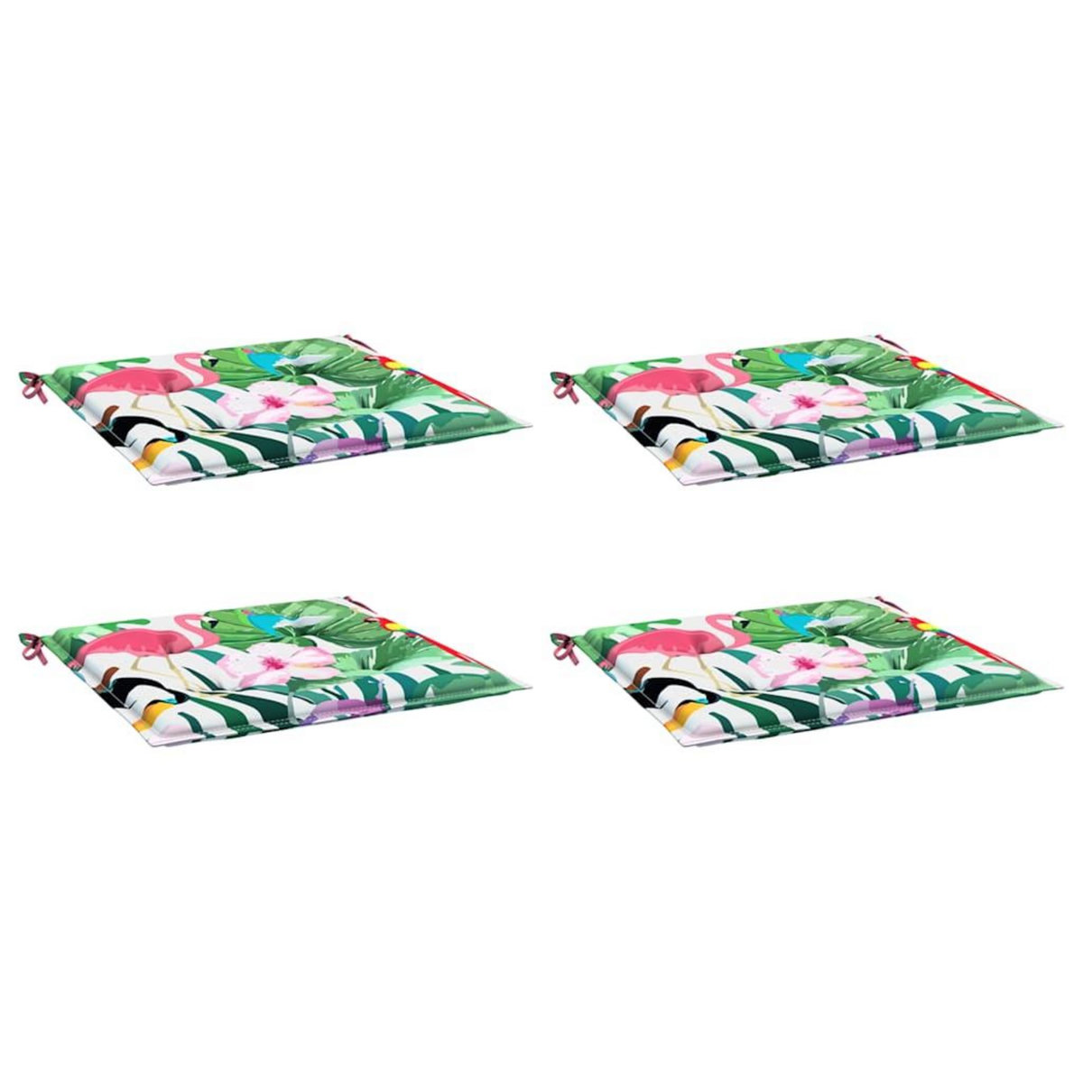 VIDAXL Coussins de chaise de jardin lot de 4 multicolore 40x40x3 cm