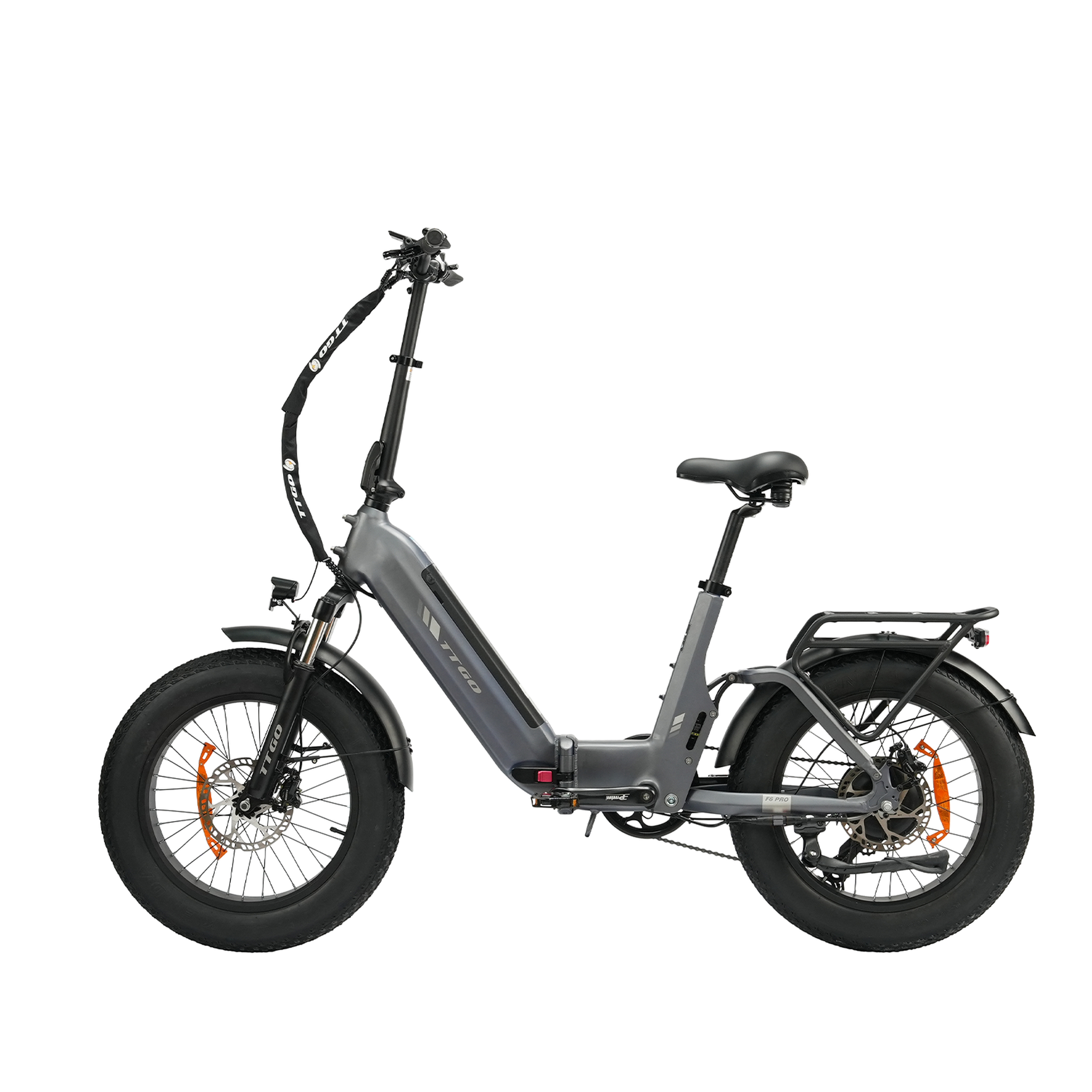 Voir la diapositive 2 : TTGO Vélo électrique pliant TTGO F6 PRO, 250 W, 48 V, 18 Ah, Fat Bike 20 pouces, triple suspension