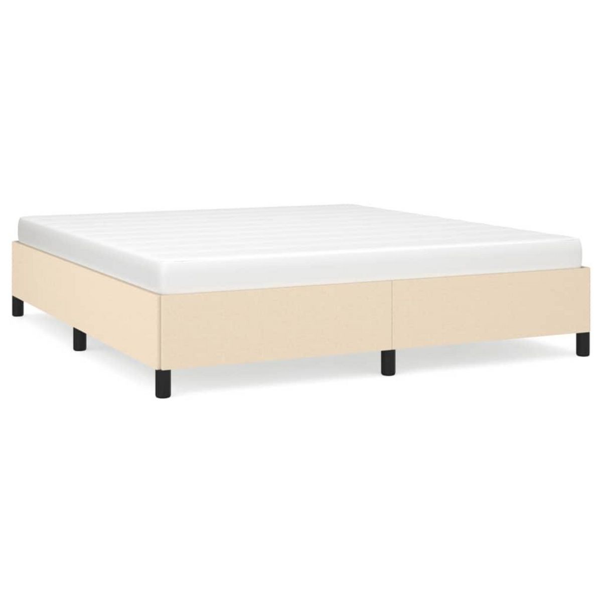 VIDAXL Cadre de lit sans matelas creme 160x200 cm tissu