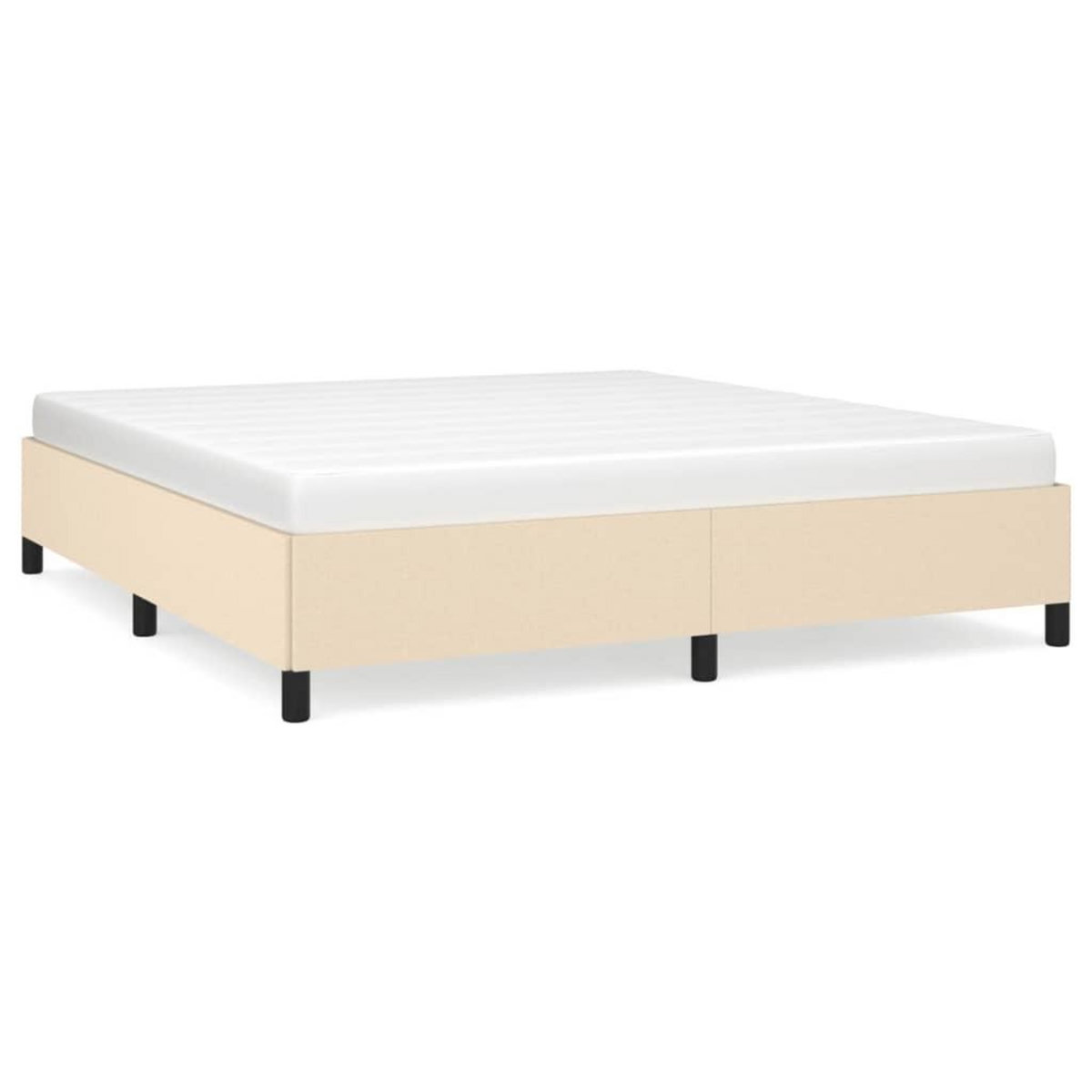 VIDAXL Cadre de lit sans matelas creme 160x200 cm tissu