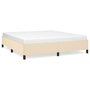 Voir la diapositive 2 : VIDAXL Cadre de lit sans matelas creme 160x200 cm tissu