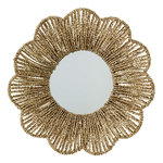 Paris Prix Miroir Mural en Jonc  Fleur  50cm Naturel