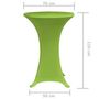Voir la diapositive 5 : VIDAXL Housse de table extensible 2 pcs 70 cm Verte