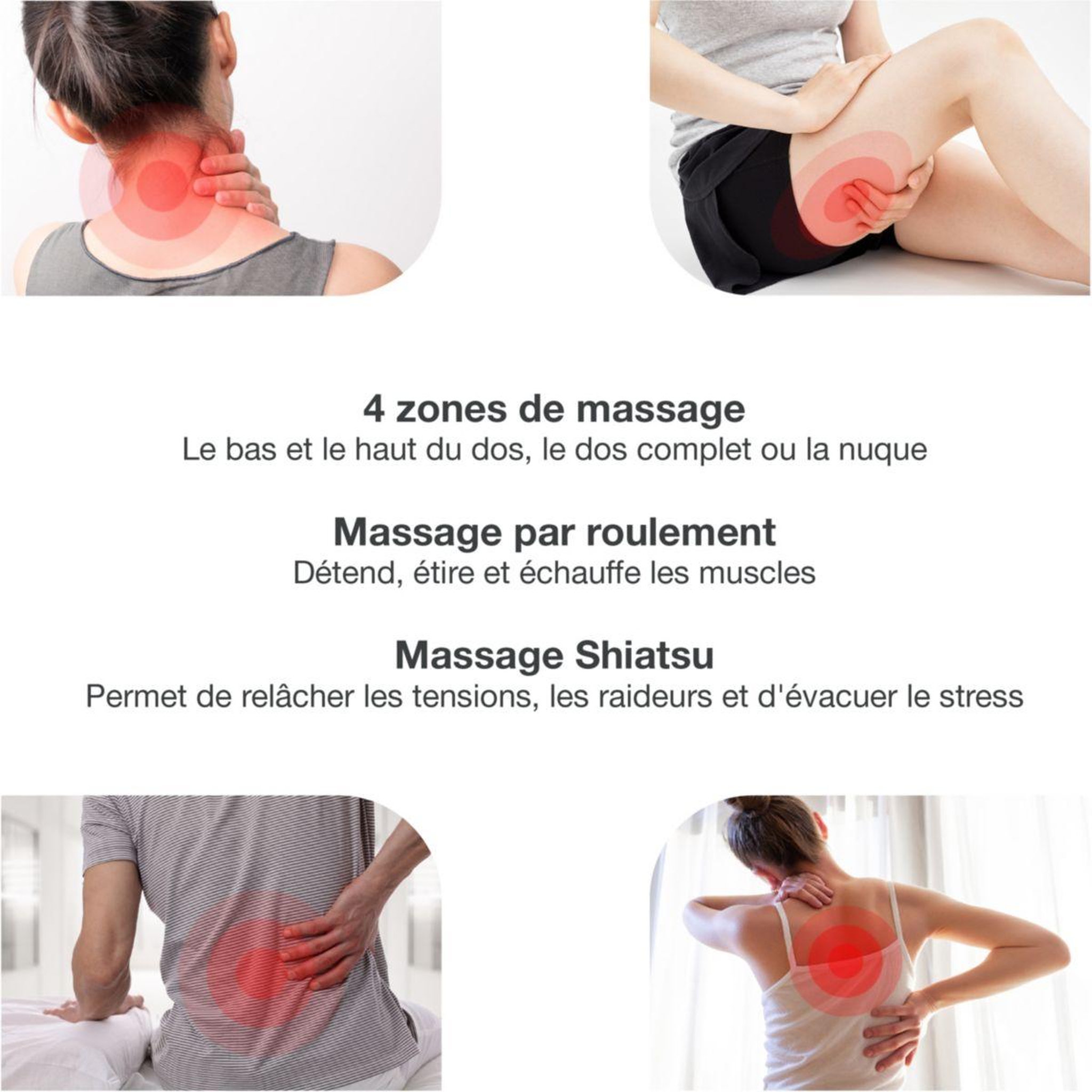 Voir la diapositive 4 : ESSENTIEL B Siège massant chauffant EDM3 eden premium