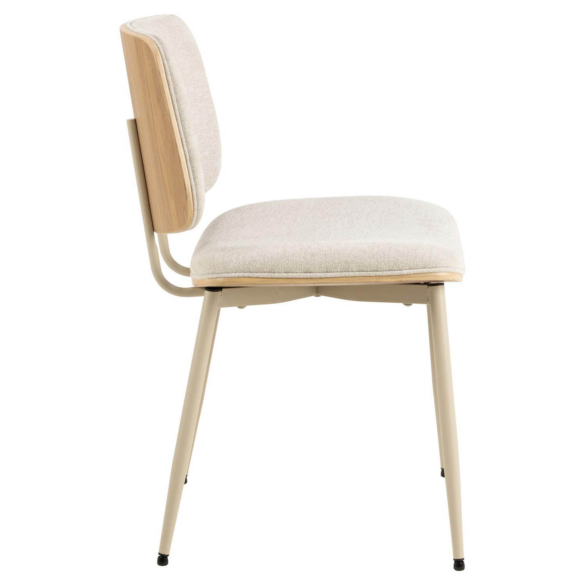 Voir la diapositive 3 : TOILINUX Lot de 2 chaises de salle à manger aulne - beige