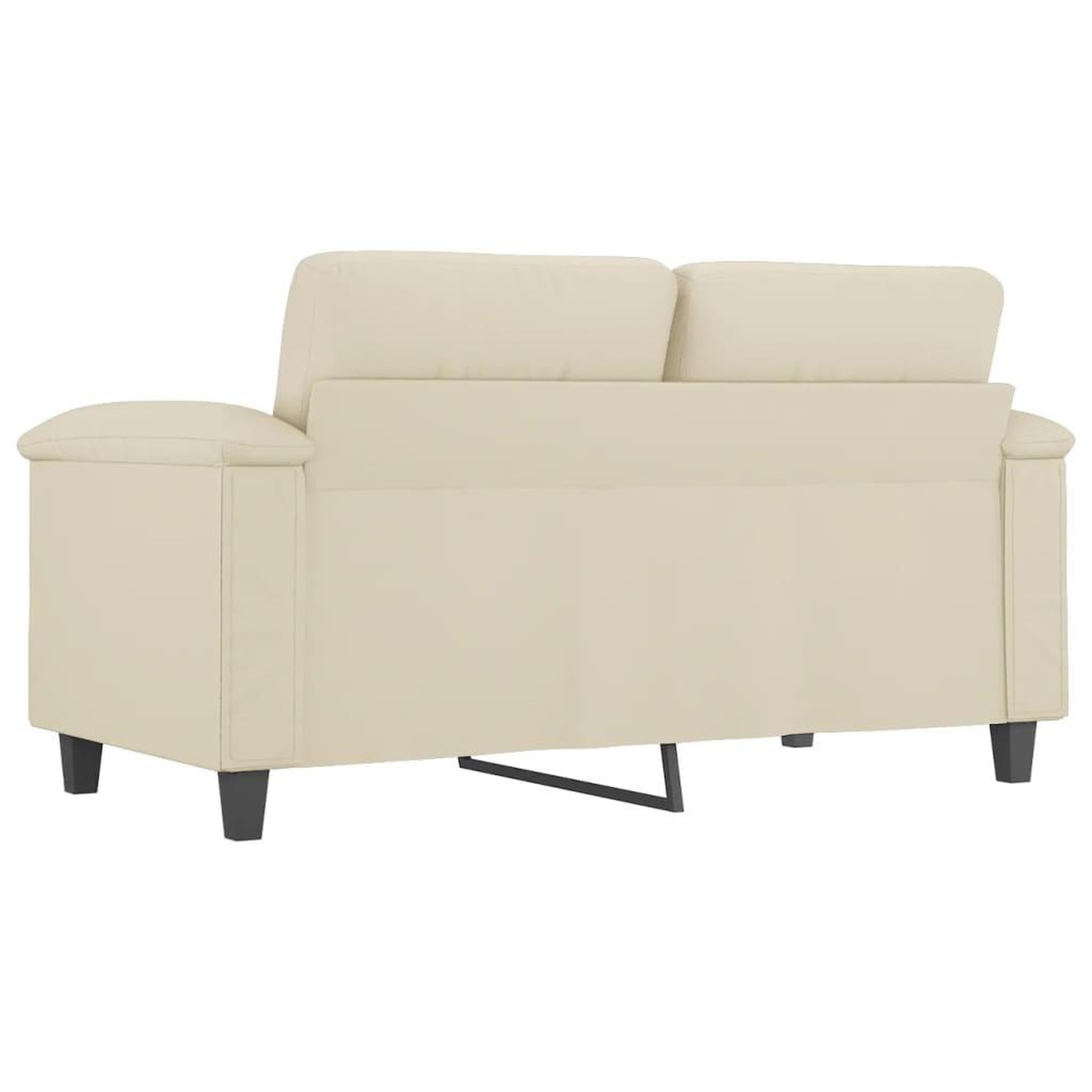 Voir la diapositive 5 : VIDAXL Canape a 2 places Creme 120 cm Similicuir