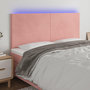Voir la diapositive 1 : VIDAXL Tete de lit a LED Rose 200x5x118/128 cm Velours