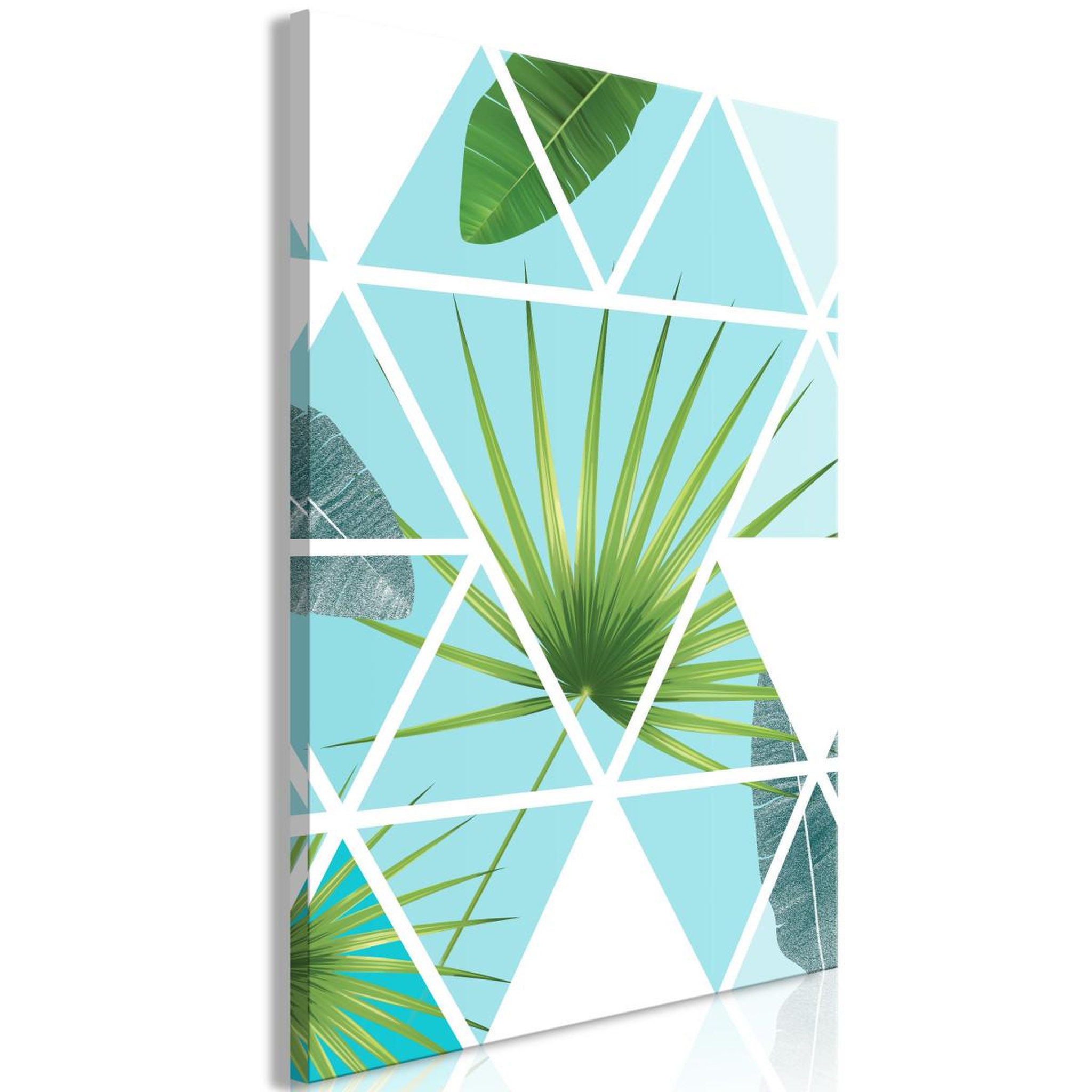 Paris Prix Tableau imprimé  geometric palm. Coloris disponibles : Multicolore