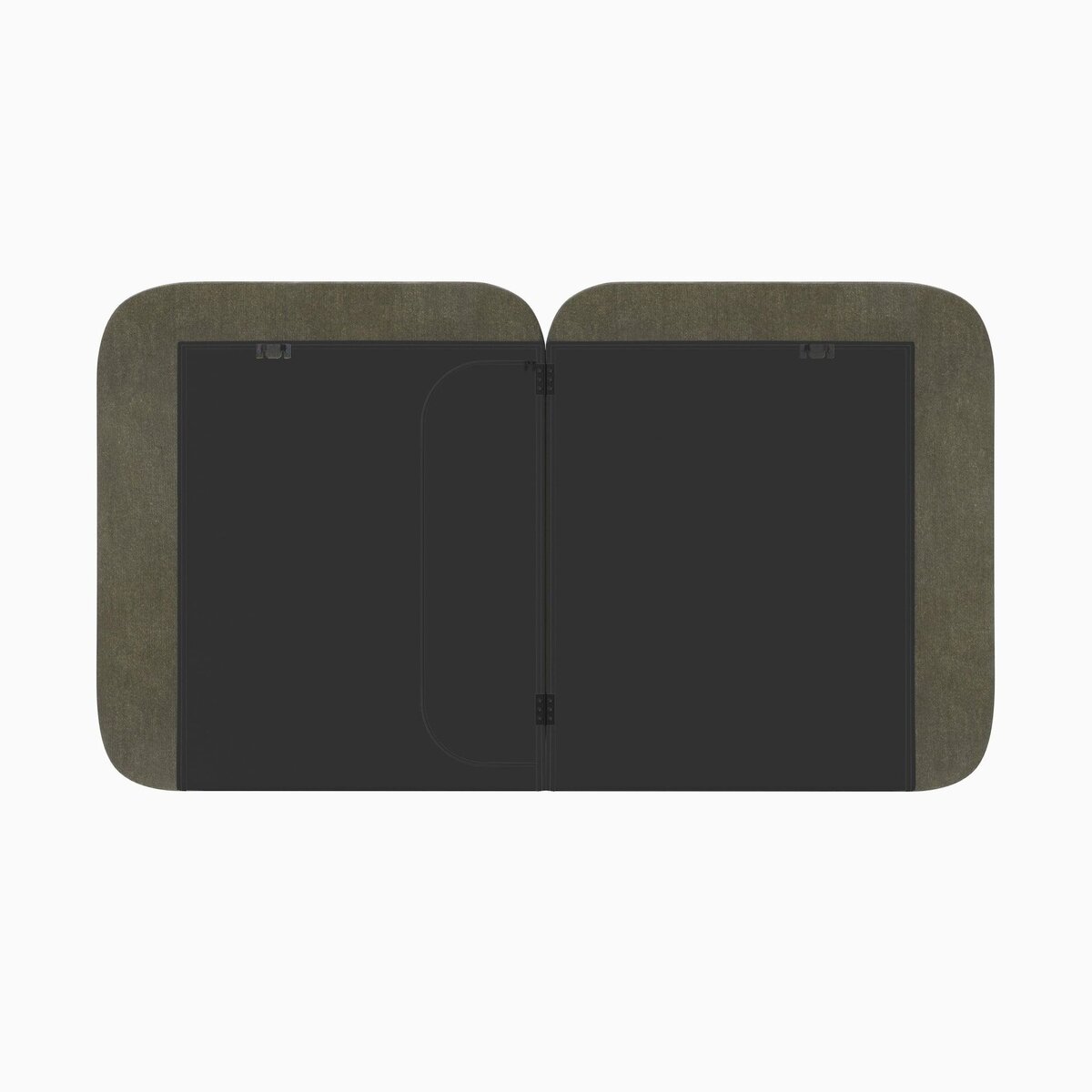 Rendez vous déco Tête de lit en tissu vert olive 160 cm-Etna