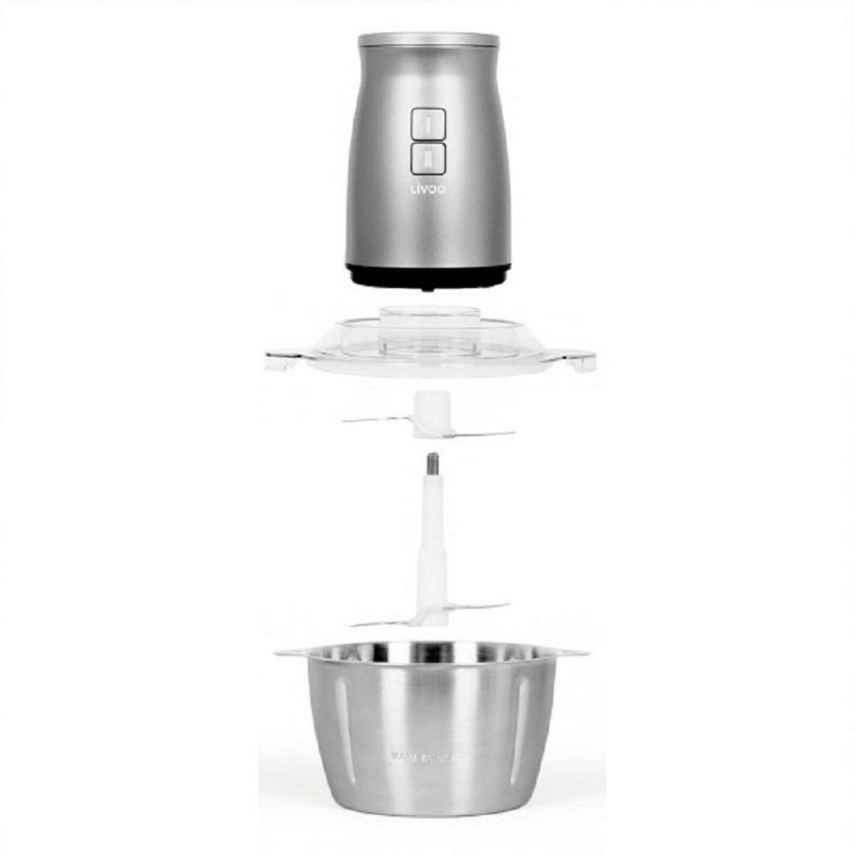 LIVOO Hachoir multifonction 2l 500w gris/inox - DOP237