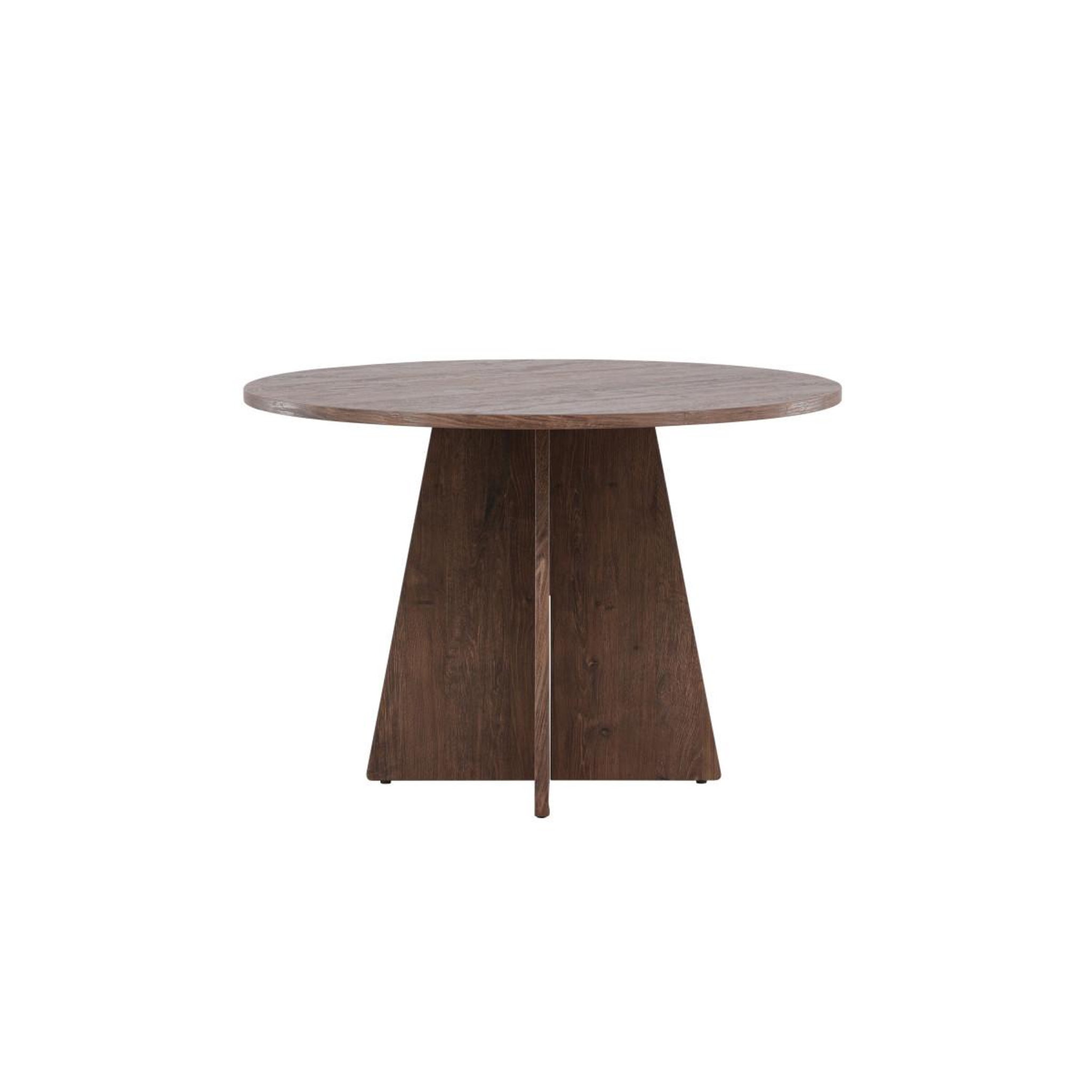 Voir la diapositive 2 : Paris Prix Table à manger ronde  bootcut  110cm marron