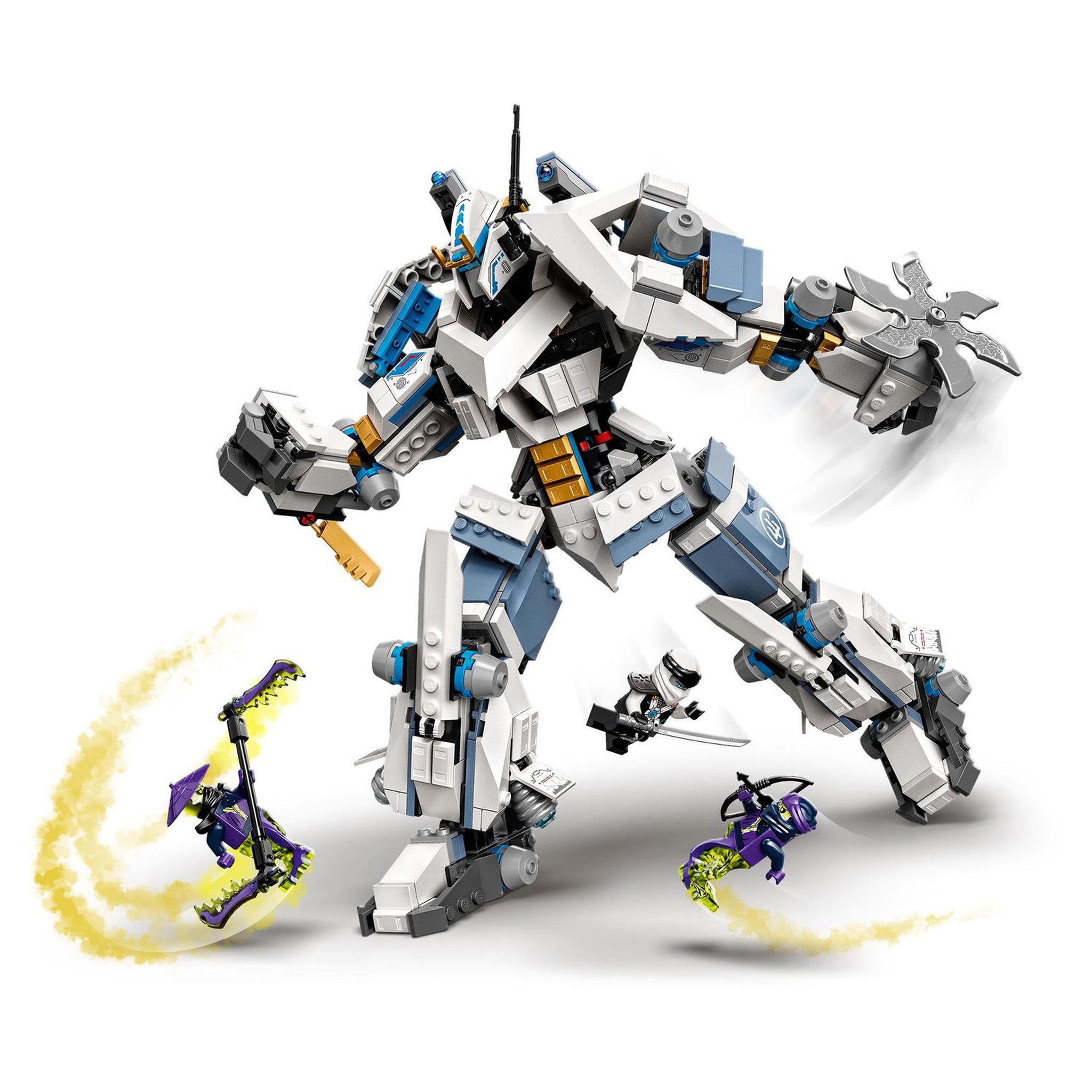 Voir la diapositive 3 : LEGO NINJAGO 71738 Le Robot de Combat Titan de Zane, Jouet de Construction Ninja, Figurines