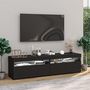 Voir la diapositive 3 : VIDAXL Meubles TV 2 pcs avec lumieres LED Noir 75x35x40 cm
