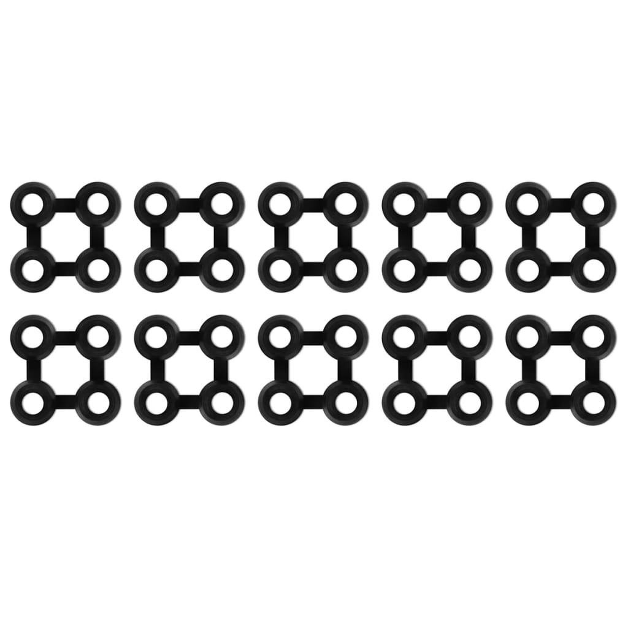VIDAXL Connecteurs de tapis 10 pcs caoutchouc noir