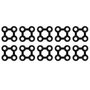 Voir la diapositive 1 : VIDAXL Connecteurs de tapis 10 pcs caoutchouc noir