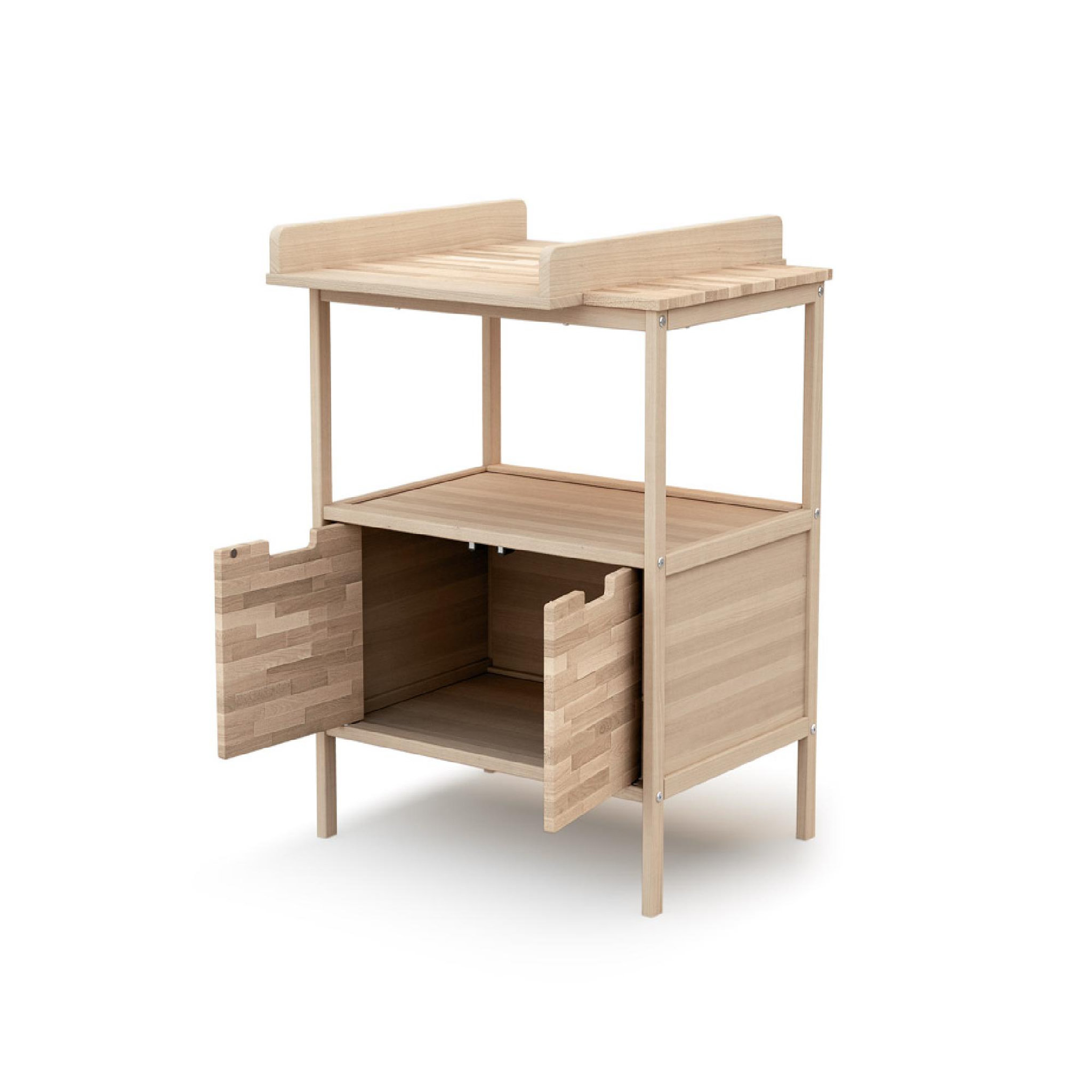 Voir la diapositive 3 : AT4 Meuble à langer 2 portes en bois