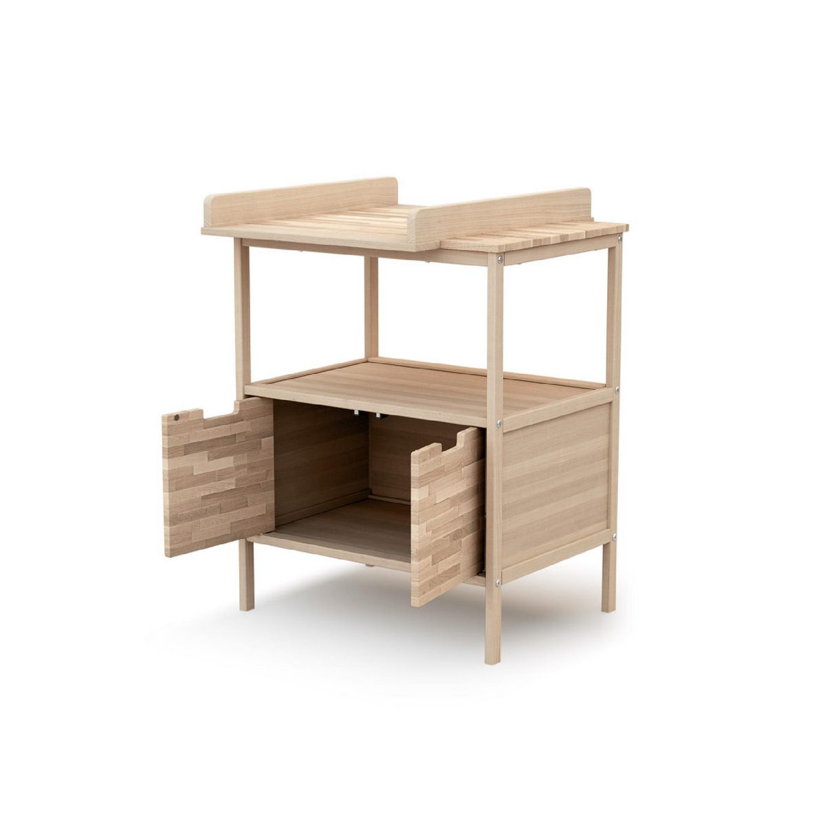 AT4 Meuble à langer 2 portes en bois