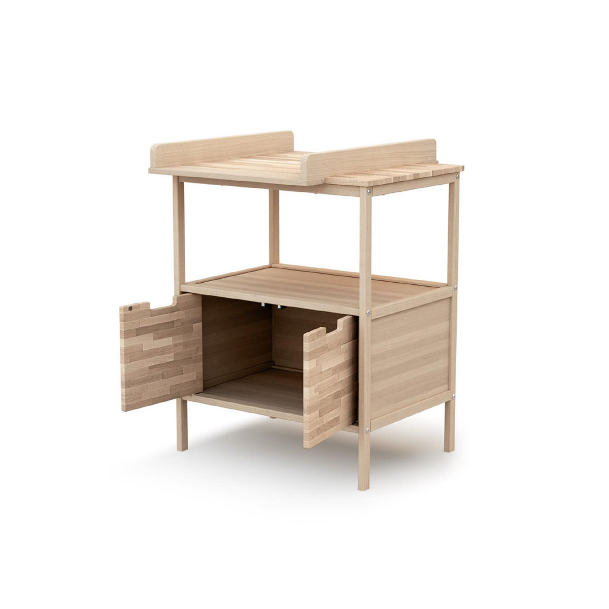 AT4 Meuble à langer 2 portes en bois