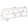 Voir la diapositive 4 : BEST MOBILIER Sorolla - meuble tv - 2 tiroirs et 2 niches - 150 cm