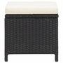 Voir la diapositive 4 : VIDAXL Tabourets de jardin lot de 4 avec coussins Resine tressee Noir