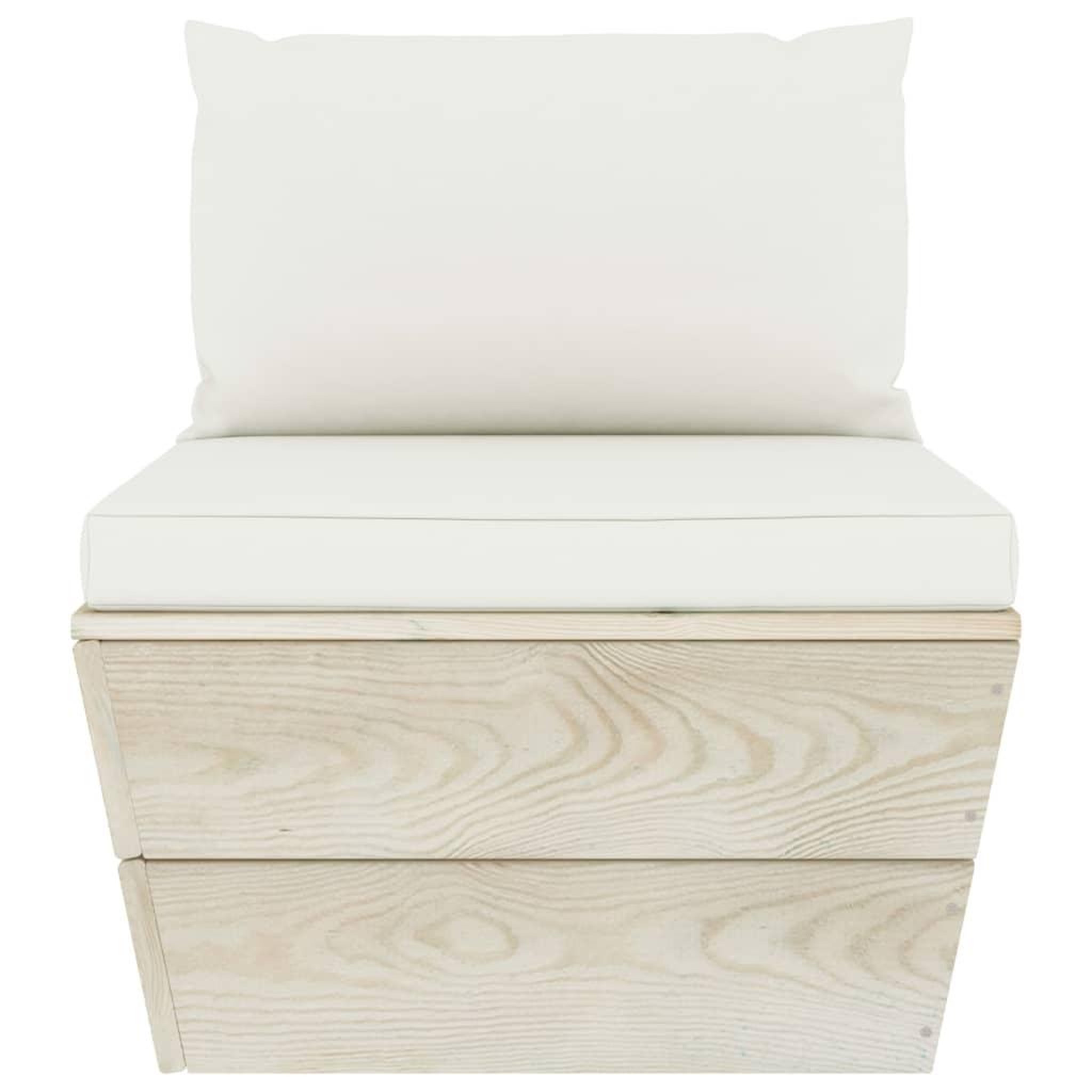 Voir la diapositive 5 : VIDAXL Salon de jardin palette 6 pcs avec coussins Epicea impregne