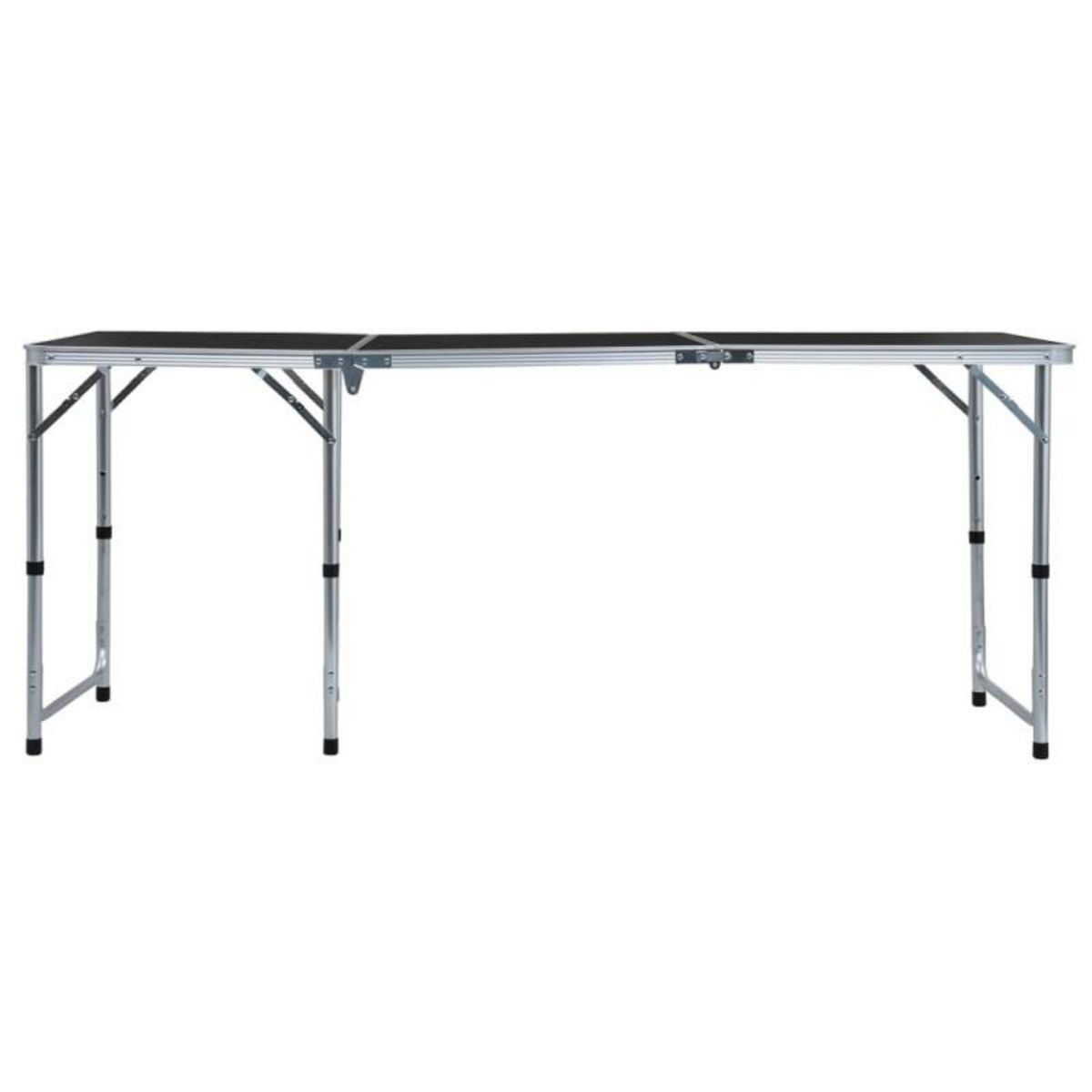 VIDAXL Table pliable de camping Gris Aluminium 180x60 cm