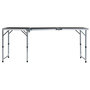 Voir la diapositive 3 : VIDAXL Table pliable de camping Gris Aluminium 180x60 cm