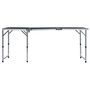 Voir la diapositive 3 : VIDAXL Table pliable de camping Gris Aluminium 180x60 cm