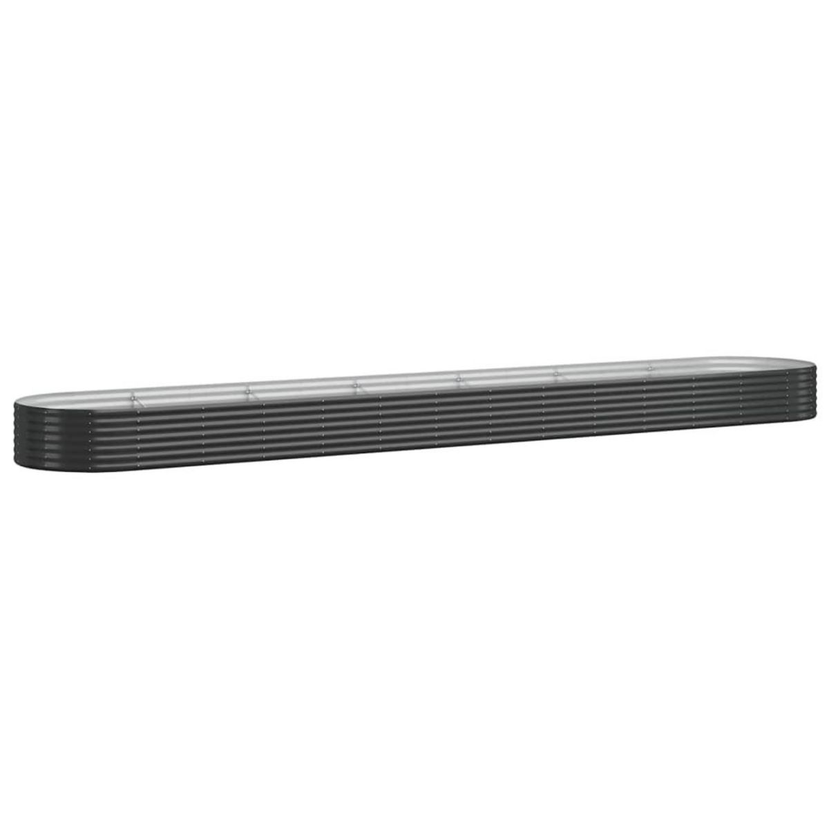 VIDAXL Lit sureleve de jardin Acier enduit de poudre Anthracite