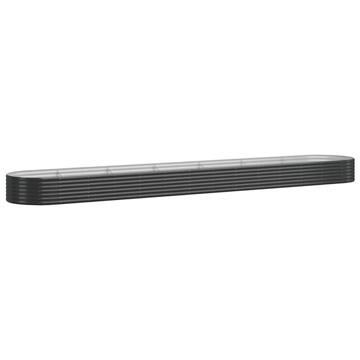 VIDAXL Lit sureleve de jardin Acier enduit de poudre Anthracite