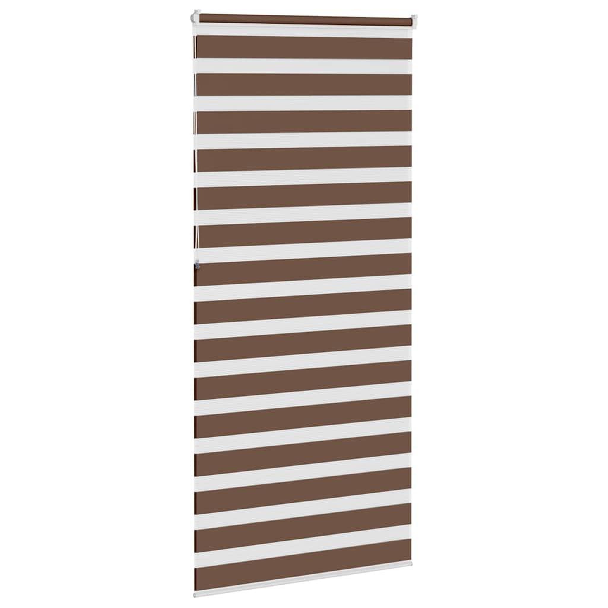 Voir la diapositive 4 : VIDAXL Store zebre marron 115x230cm largeur du tissu 110,9cm polyester