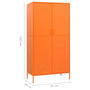 Voir la diapositive 6 : VIDAXL Garde-robe Orange 90x50x180 cm Acier