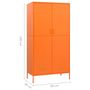 Voir la diapositive 6 : VIDAXL Garde-robe Orange 90x50x180 cm Acier
