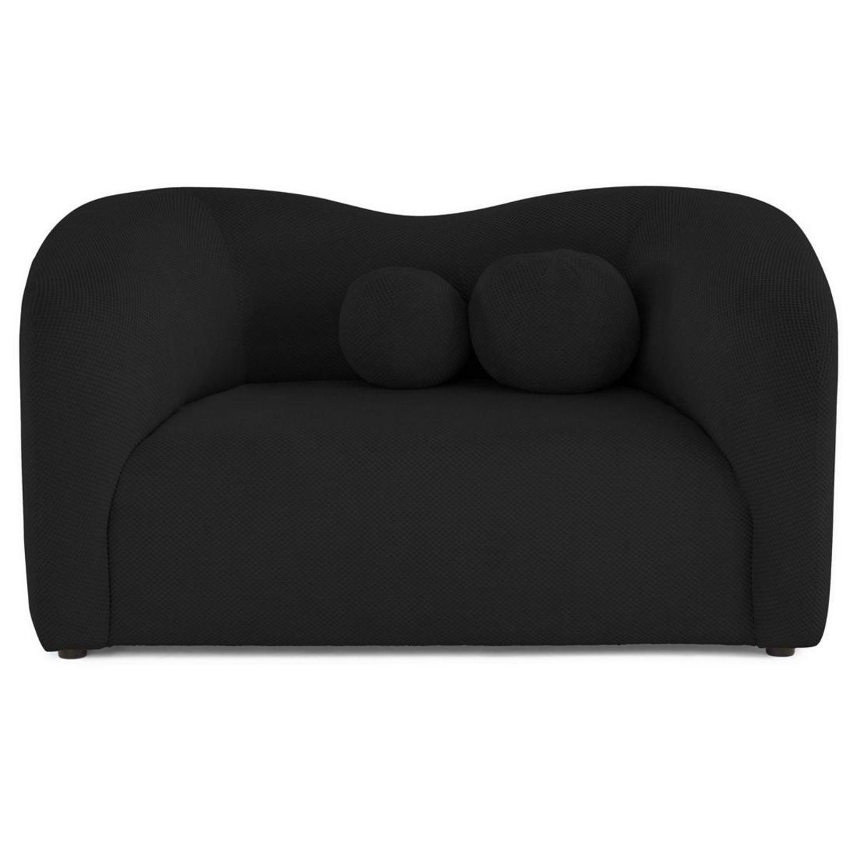 LISA DESIGN Charles - canapé droit 2 places en velours texturé