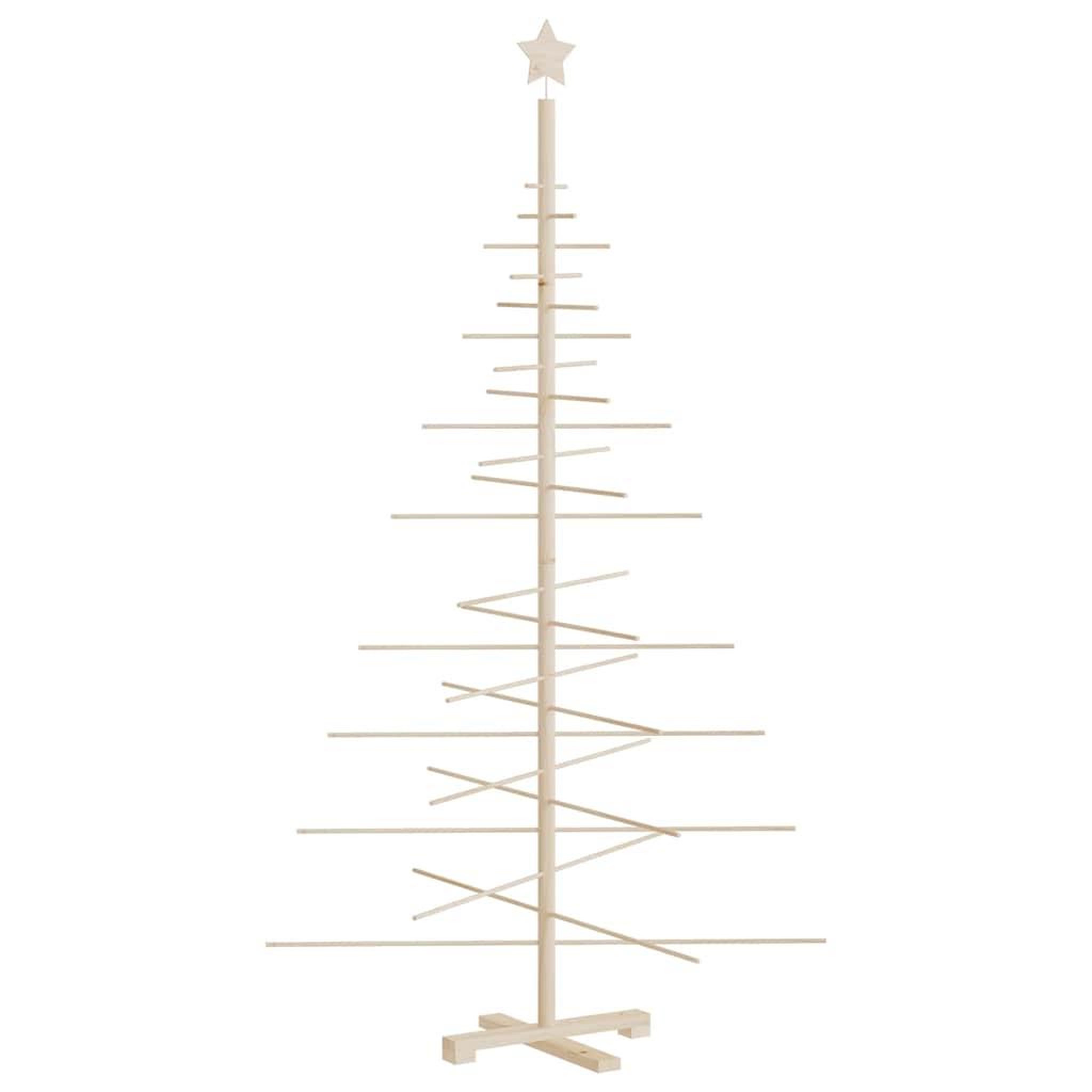 Voir la diapositive 2 : VIDAXL Arbre de Noël en bois pour decoration 180 cm bois massif de pin