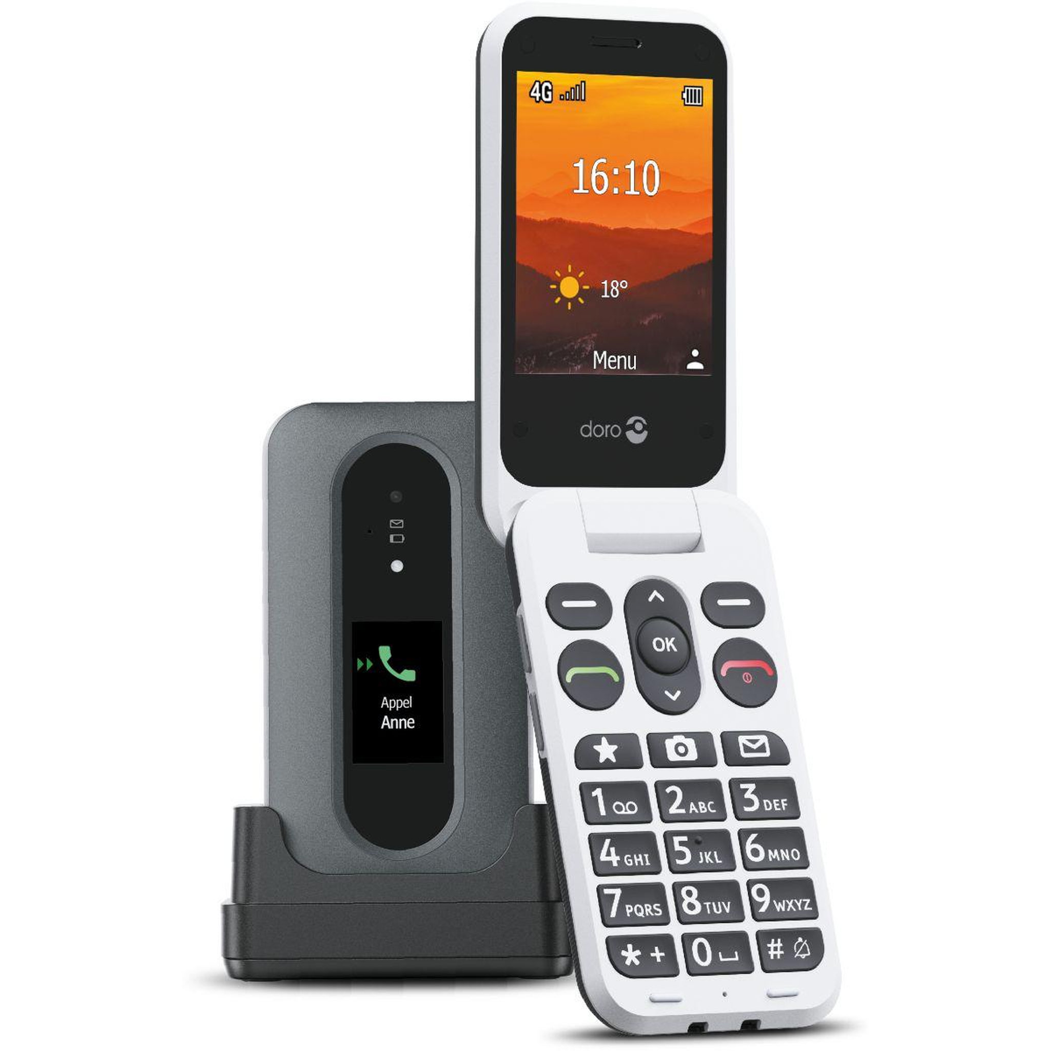 Doro Téléphone portable leva l30 graphite/blanc