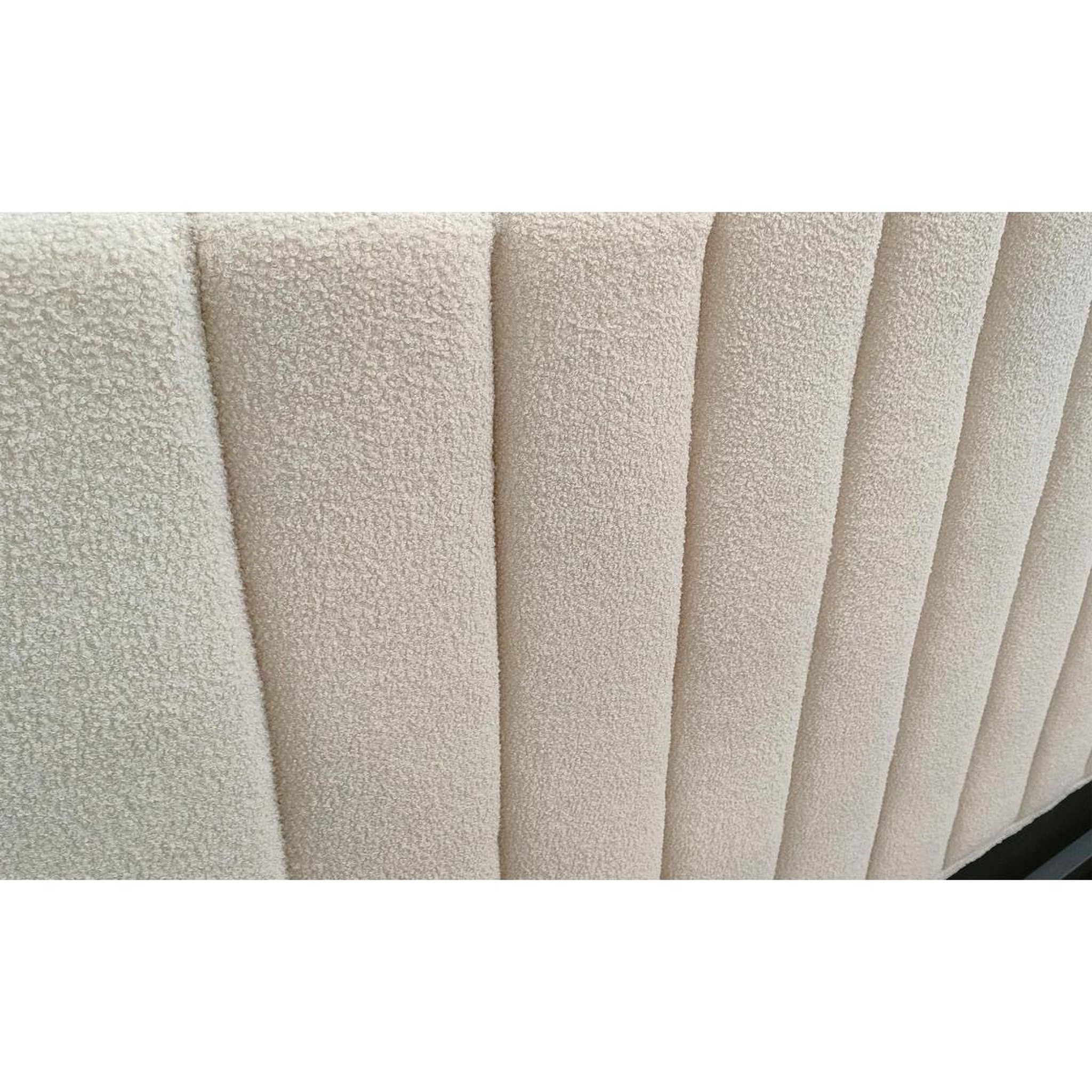 Voir la diapositive 4 : Paris Prix Pack lit coffre bouclette & matelas  dream & goodream  140x190cm beige