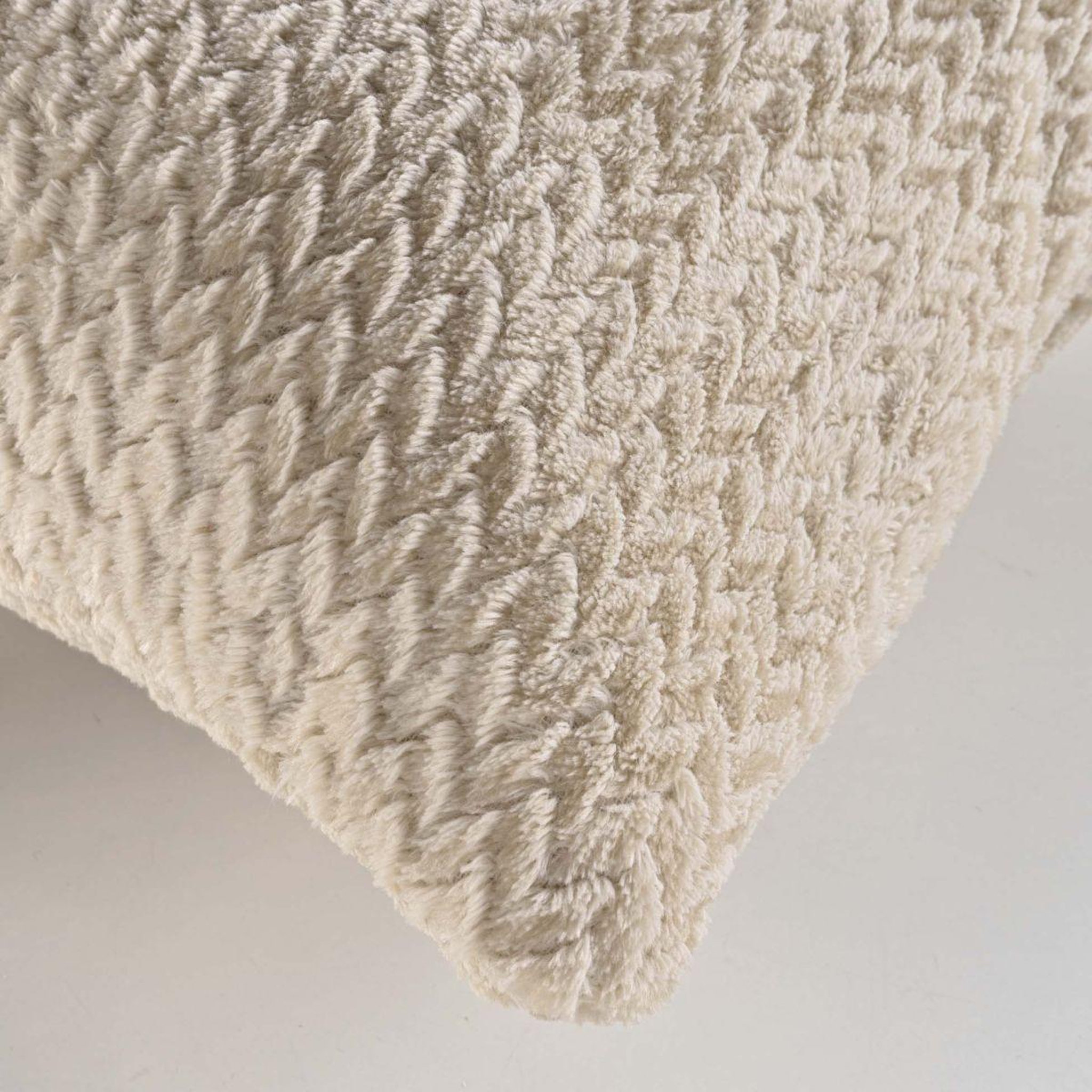 Voir la diapositive 3 : Douceur d'Intérieur Coussin déco en flanelle  flanela  45x45cm beige