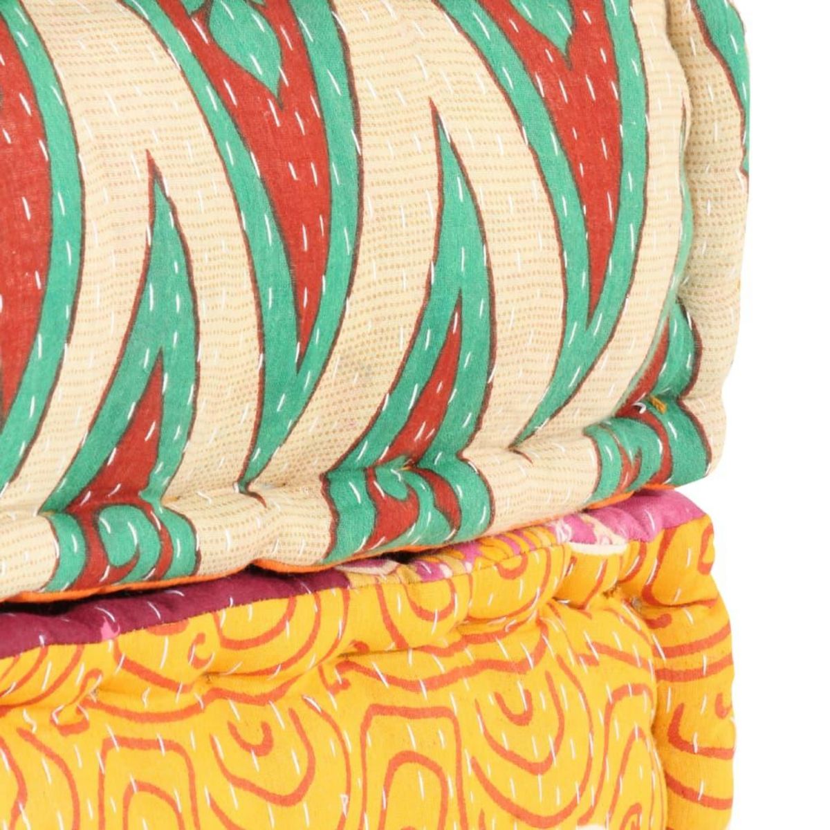 VIDAXL Pouf 60x70x36 cm Patchwork Tissu