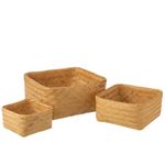 Paris Prix Lot de 3 Paniers de Rangement  Selio  38cm Naturel